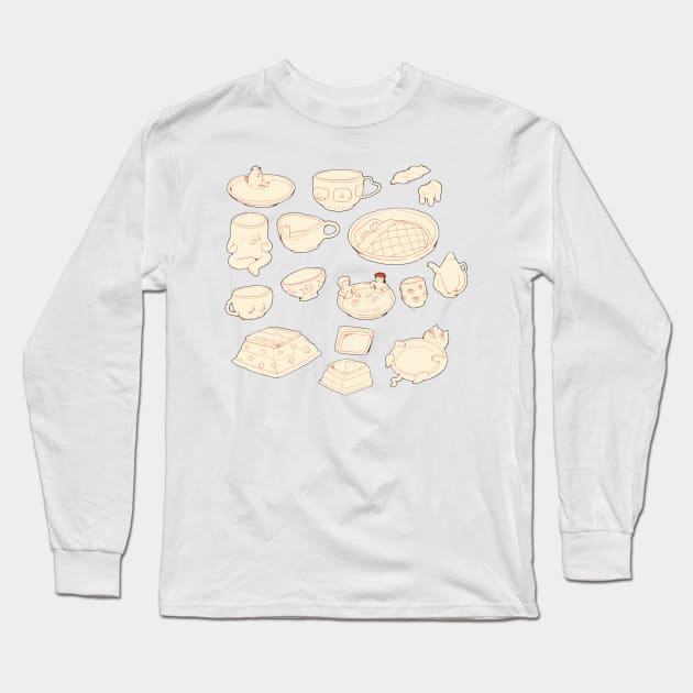 Pottery Long Sleeve T-Shirt by PeachyDoodle